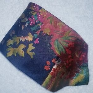 Perry Ellis Floral 100% Silk Men's Short Neck Tie